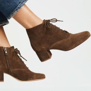 Madewell Block Heel Lace up Booties